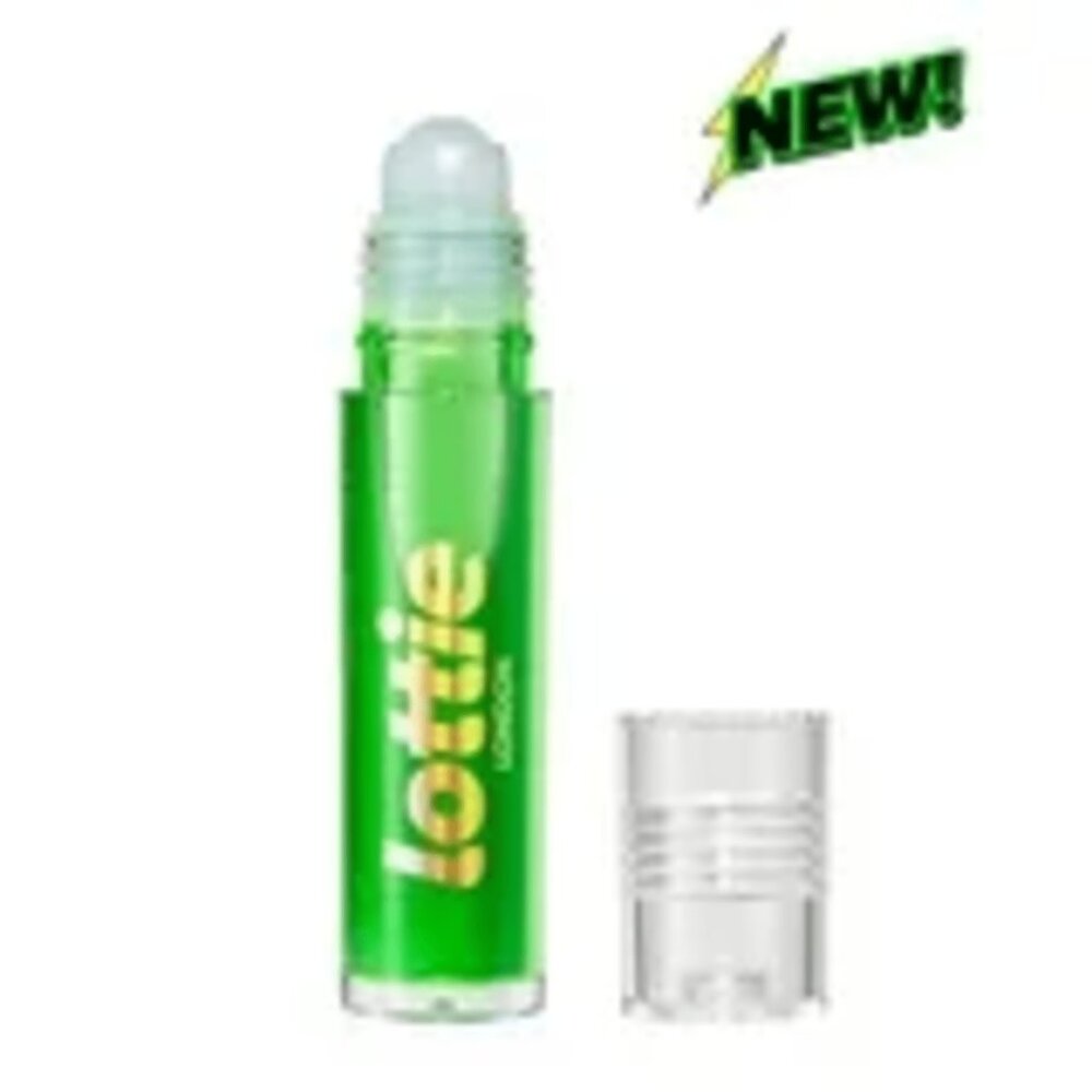 Lottie London Roller Glaze Apple, Rollerball pH Color Changing Lip Oil in Green,